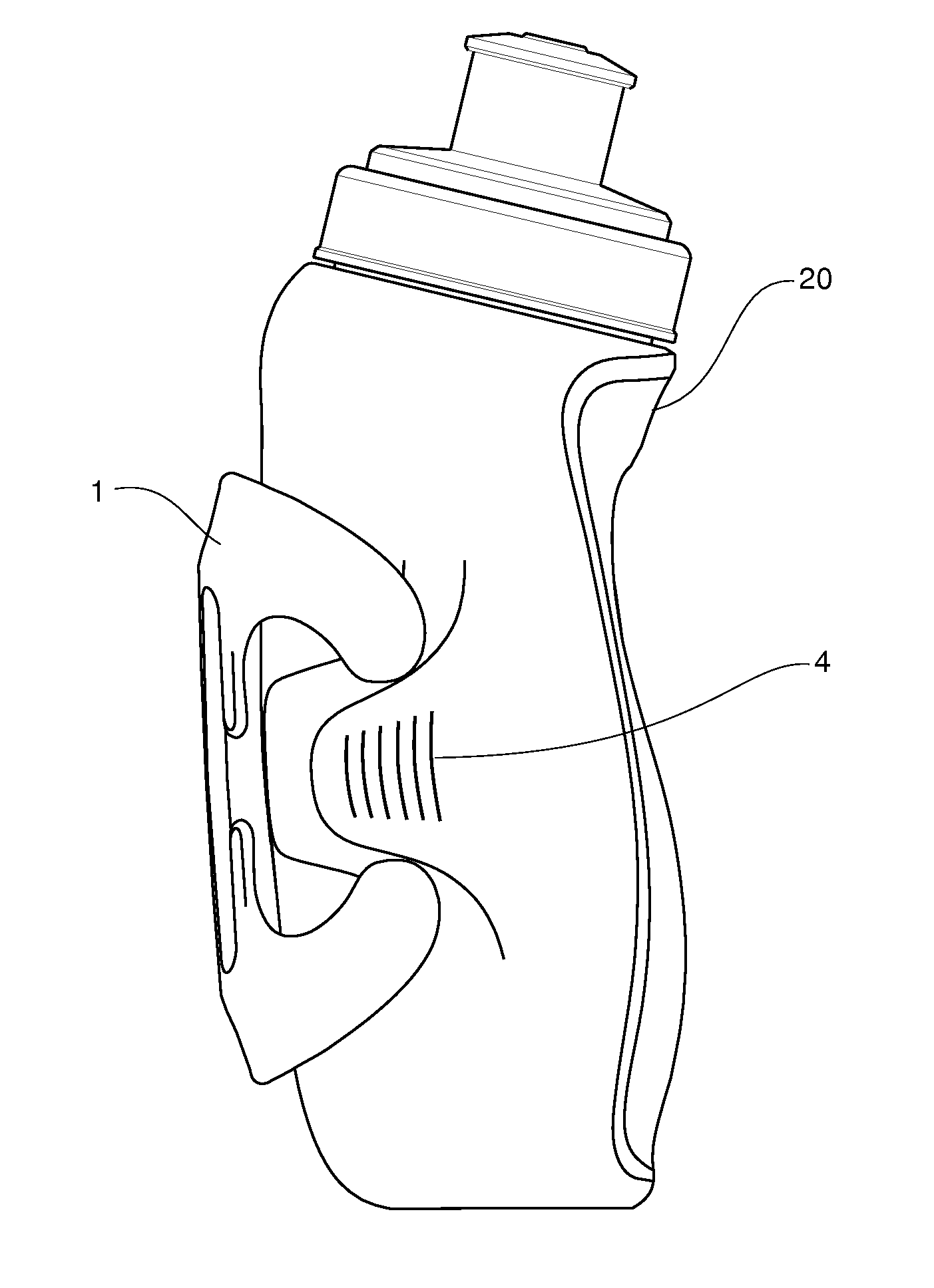 Bottle with mating clip