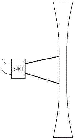 Test method of stretching stress-strain curve of ceramic matrix composite material