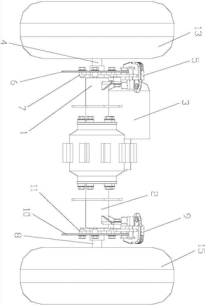 Electric ATV motor integrated rear axle