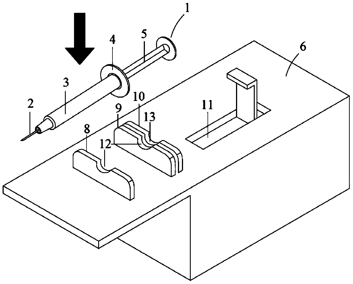 Remote-controlled liquid embolism material precise injection device