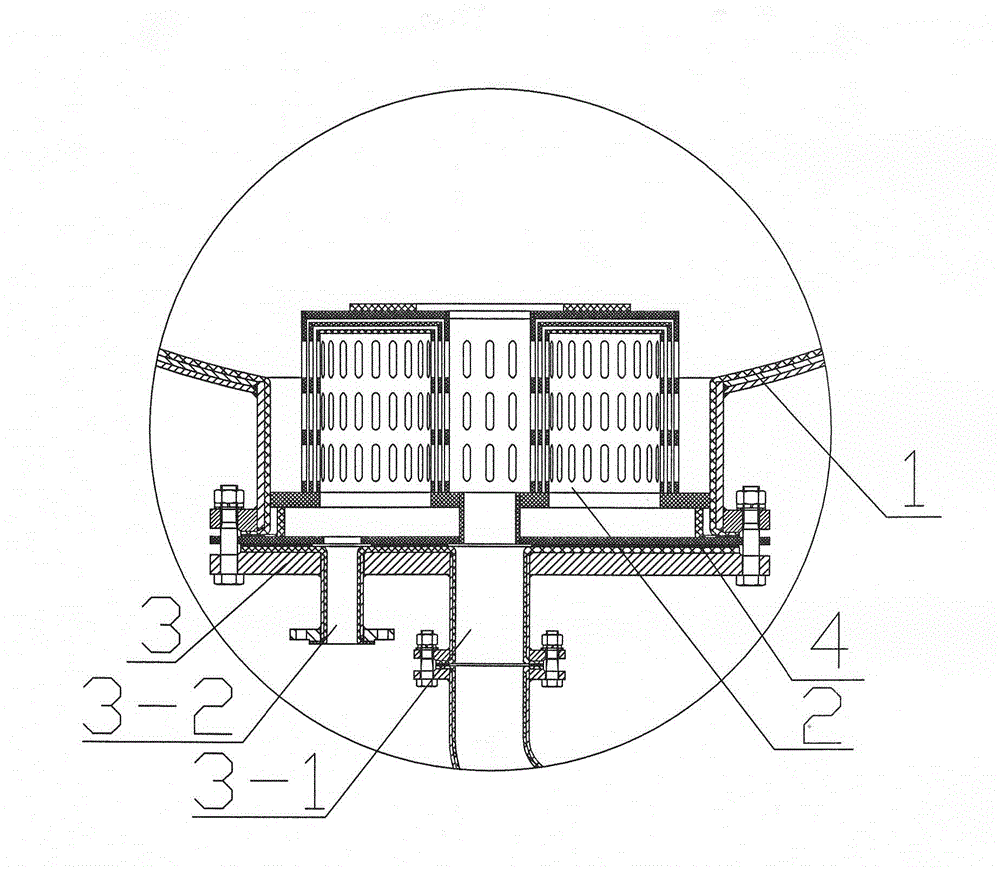 Uranium hydrometallurgy ion exchange tower with filtration equipment comprising multilayer stand pipes