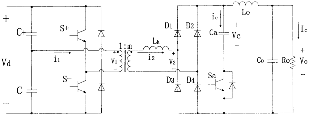 Soft switching isolation DC-DC converter for train auxiliary power supply