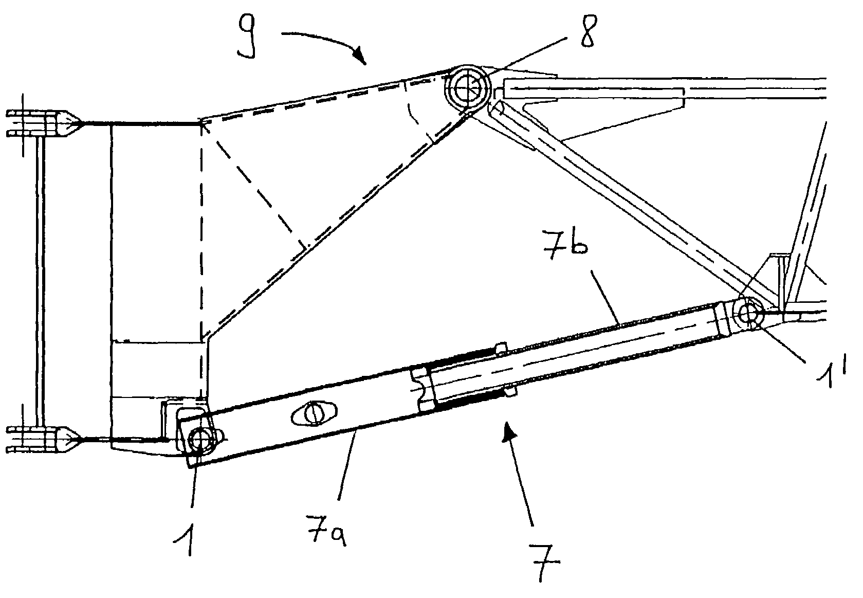 Folding pinnacle bending device