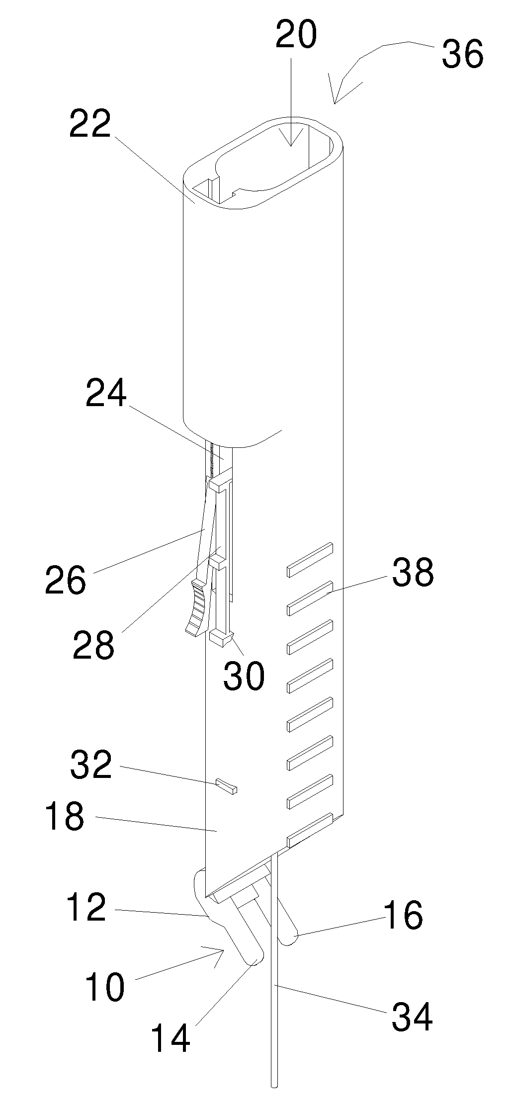 Catheter syringe conveyor with a needle guard housing