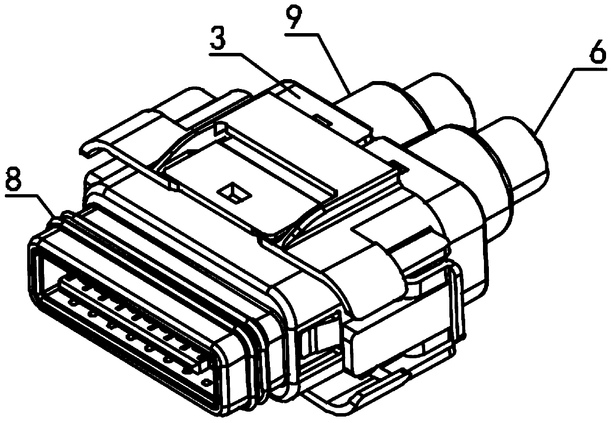 Automobile high-speed wire end connector and connector assembly thereof