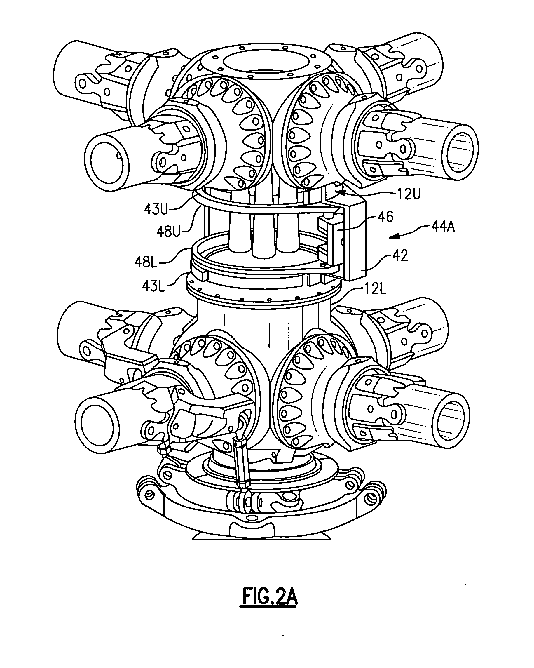 De-rotation system for a counter-rotating, coaxial rotor hub shaft fairing