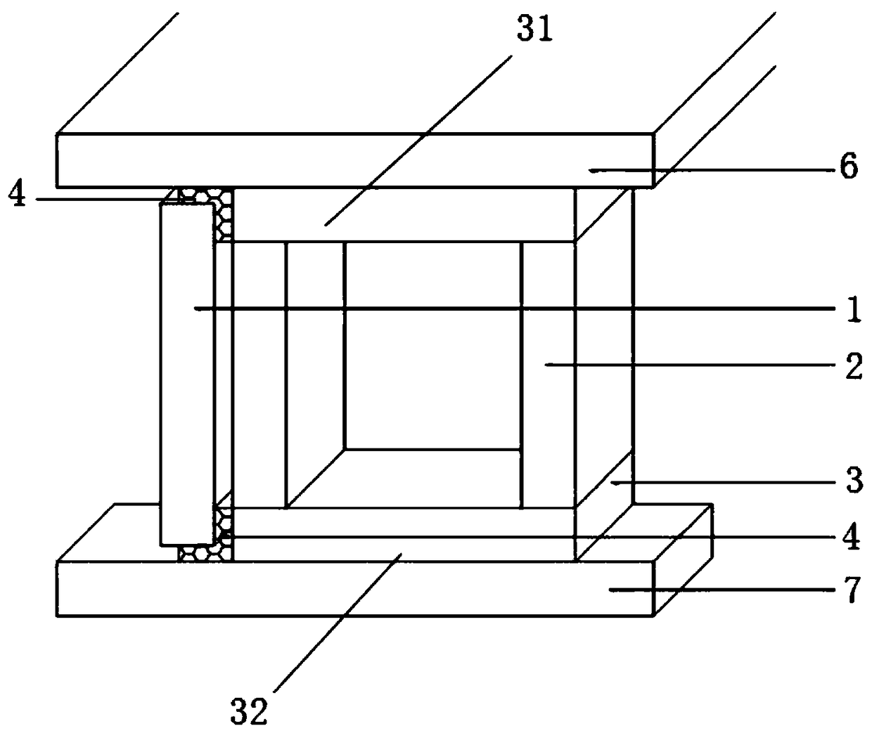 Artistic wooden square shape wall structure