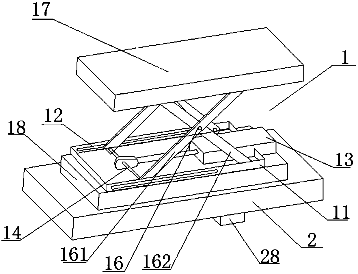 Hydraulic jacking device capable of moving front and back