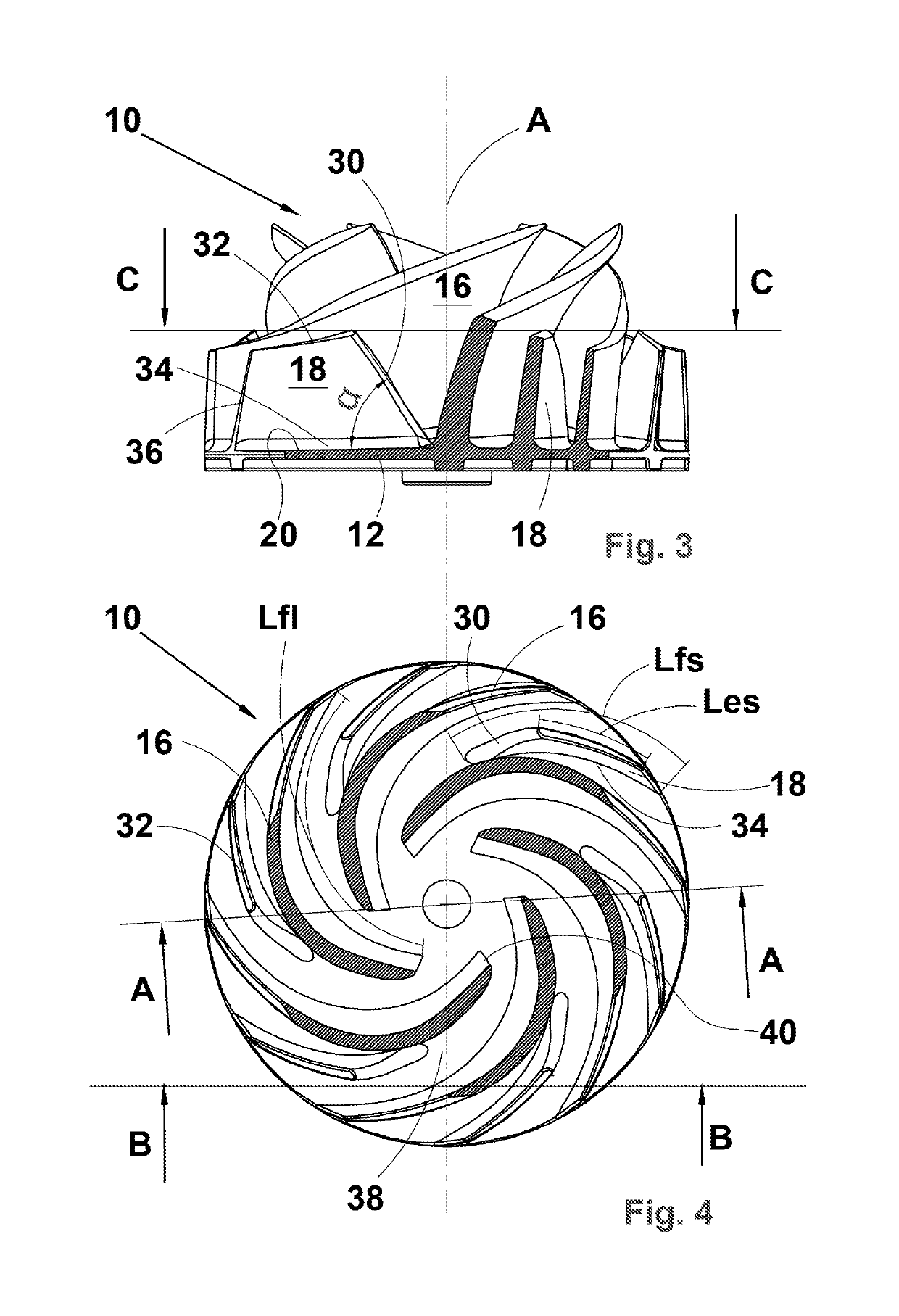 Impeller for a centrifugal headbox feed pump