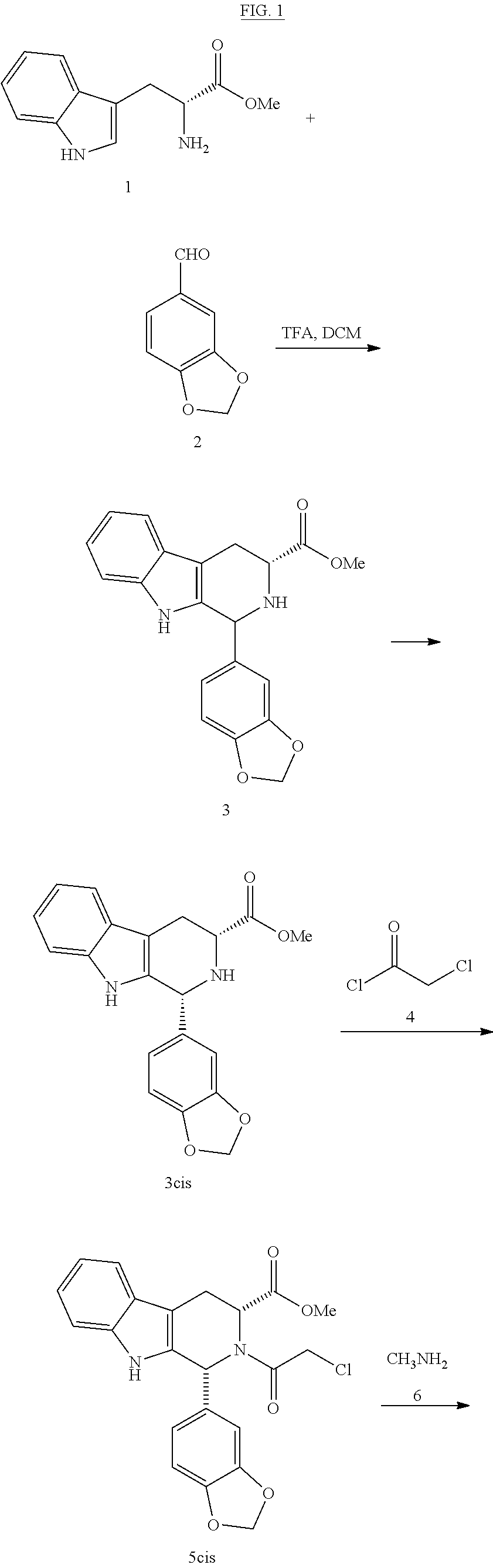 Process for obtaining compounds derived from tetrahydro-.beta.-carboline