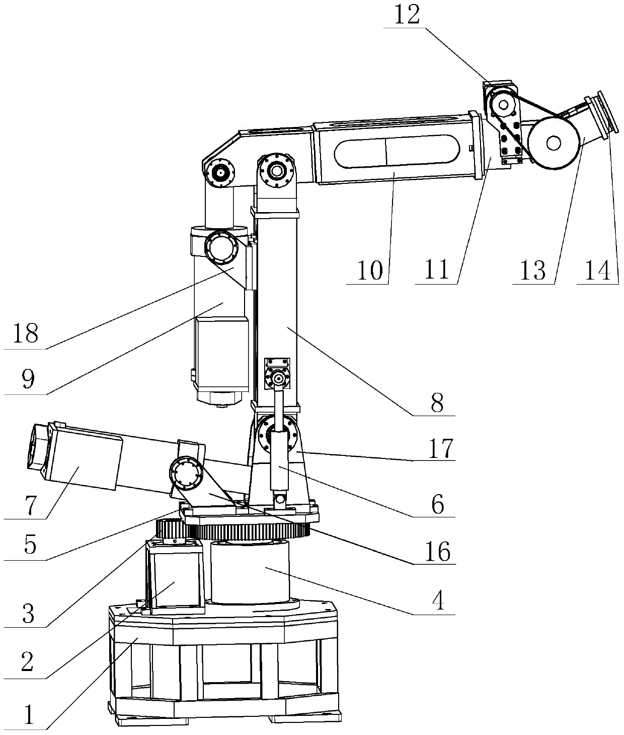 Six-shaft joint mechanical hand