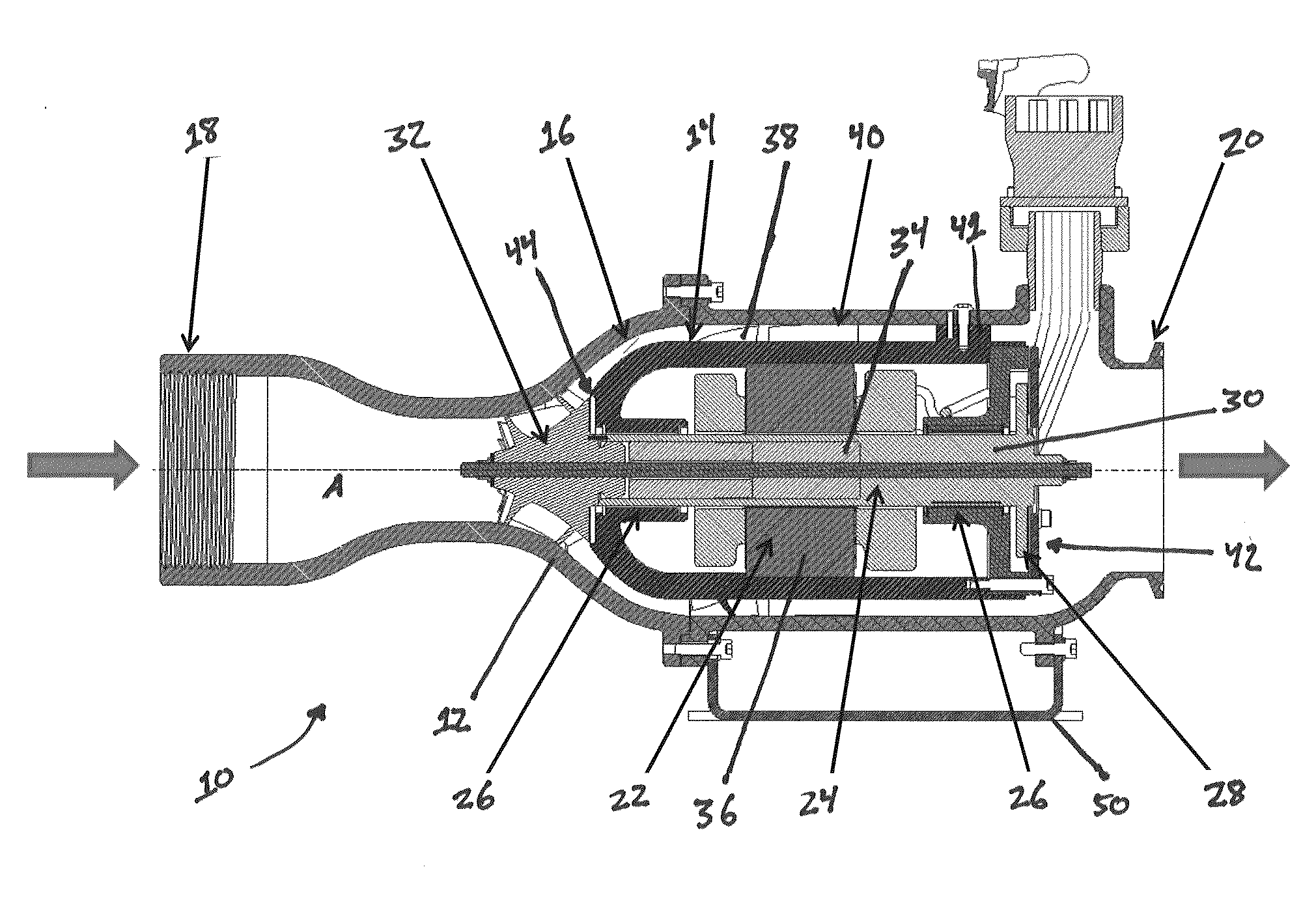 Foil bearing supported motor-driven blower