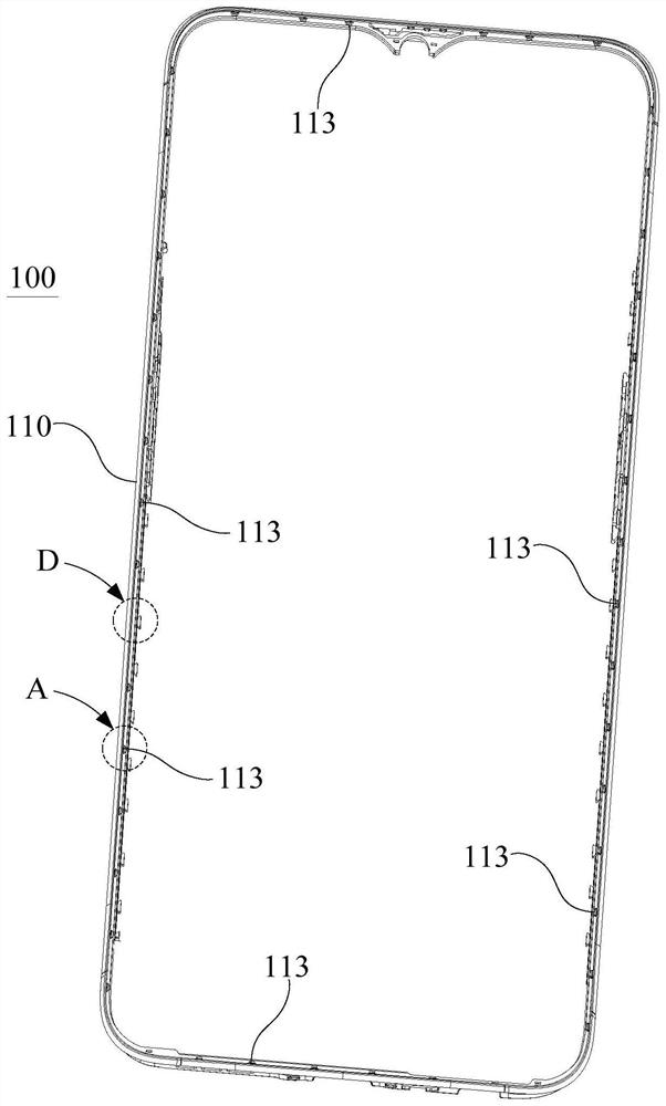 Electronic equipment, housing components and frames