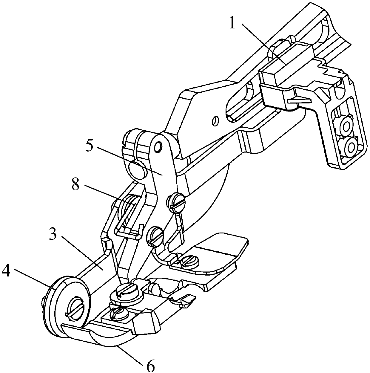 Sewing material thickness detection device and sewing machine