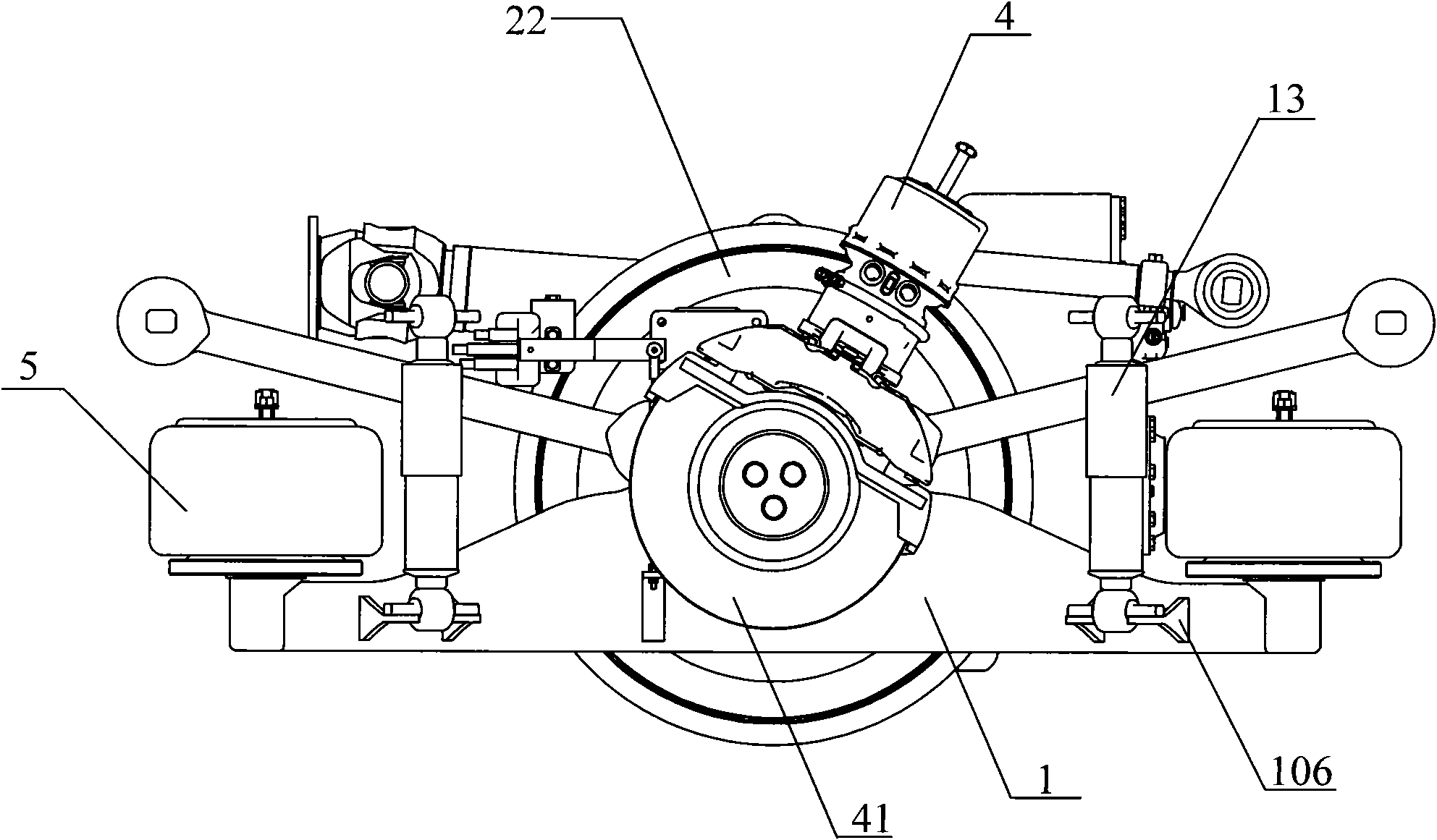 Power bogie for meter gauge