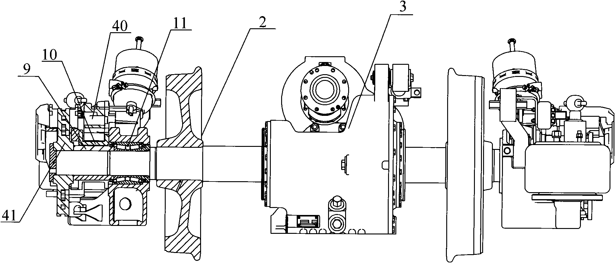 Power bogie for meter gauge