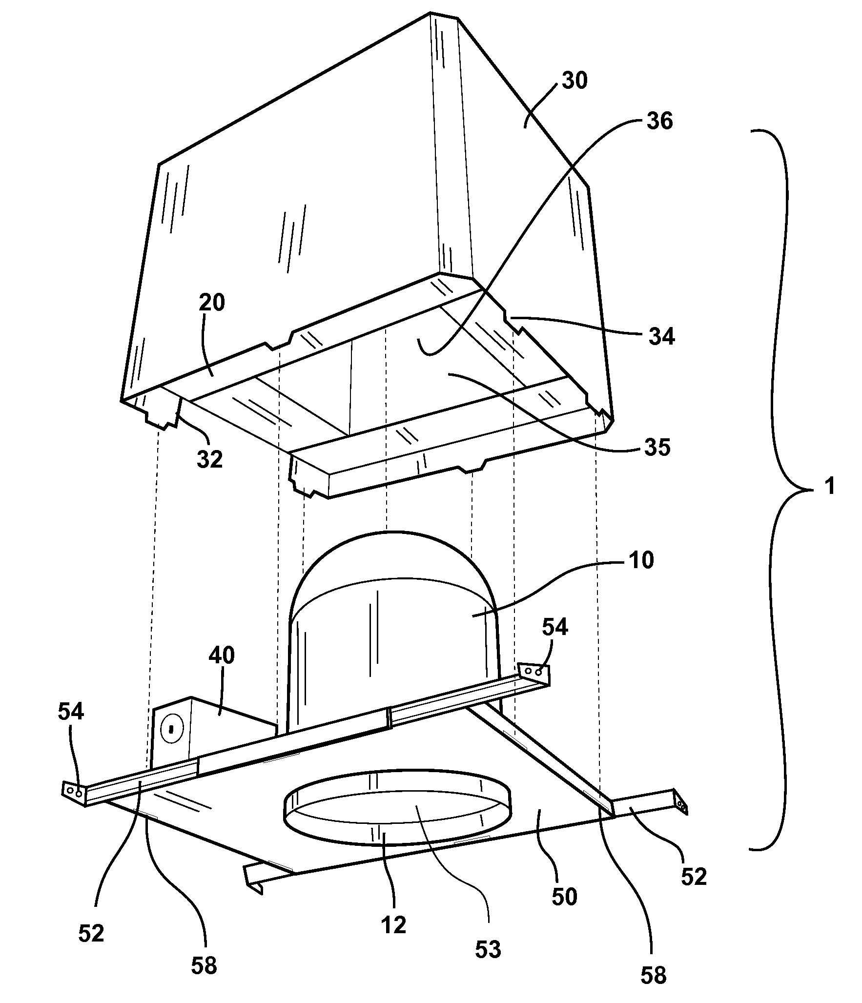 Fire-resistant and noise attenuating recessed lighting assembly