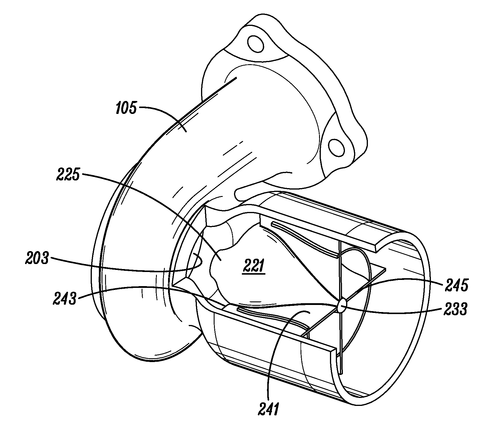 Turbocharger diffuser center body