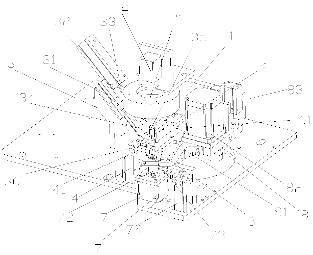 Automatic button conveying device with button recognizing and adjusting function