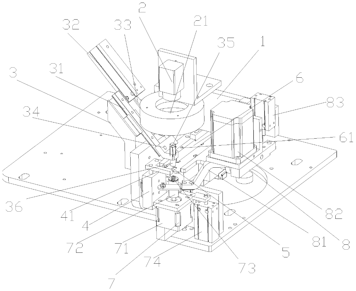 Automatic button conveying device with button recognizing and adjusting function