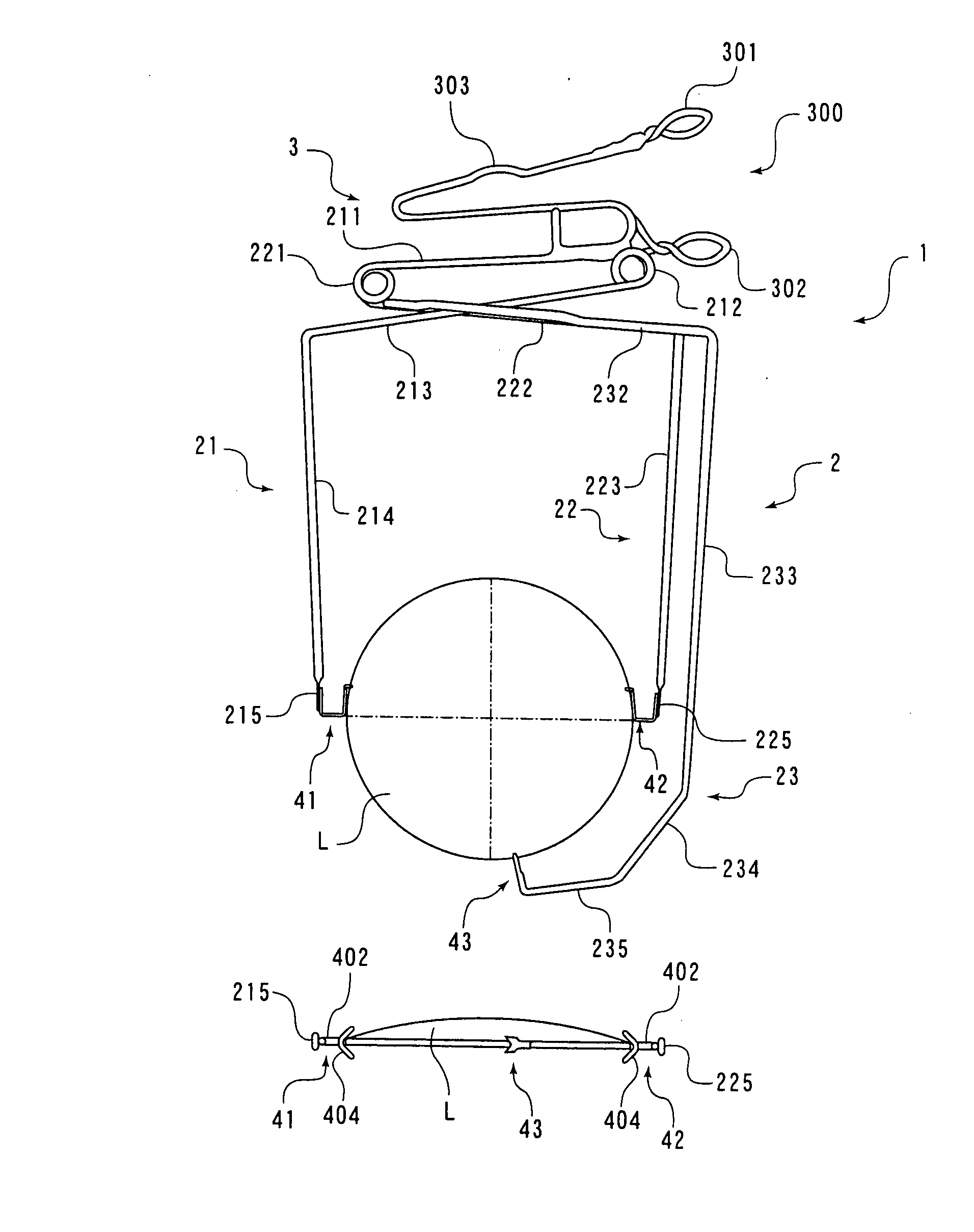 Lens holding jig