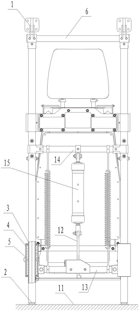 A mine-proof seat for a vehicle