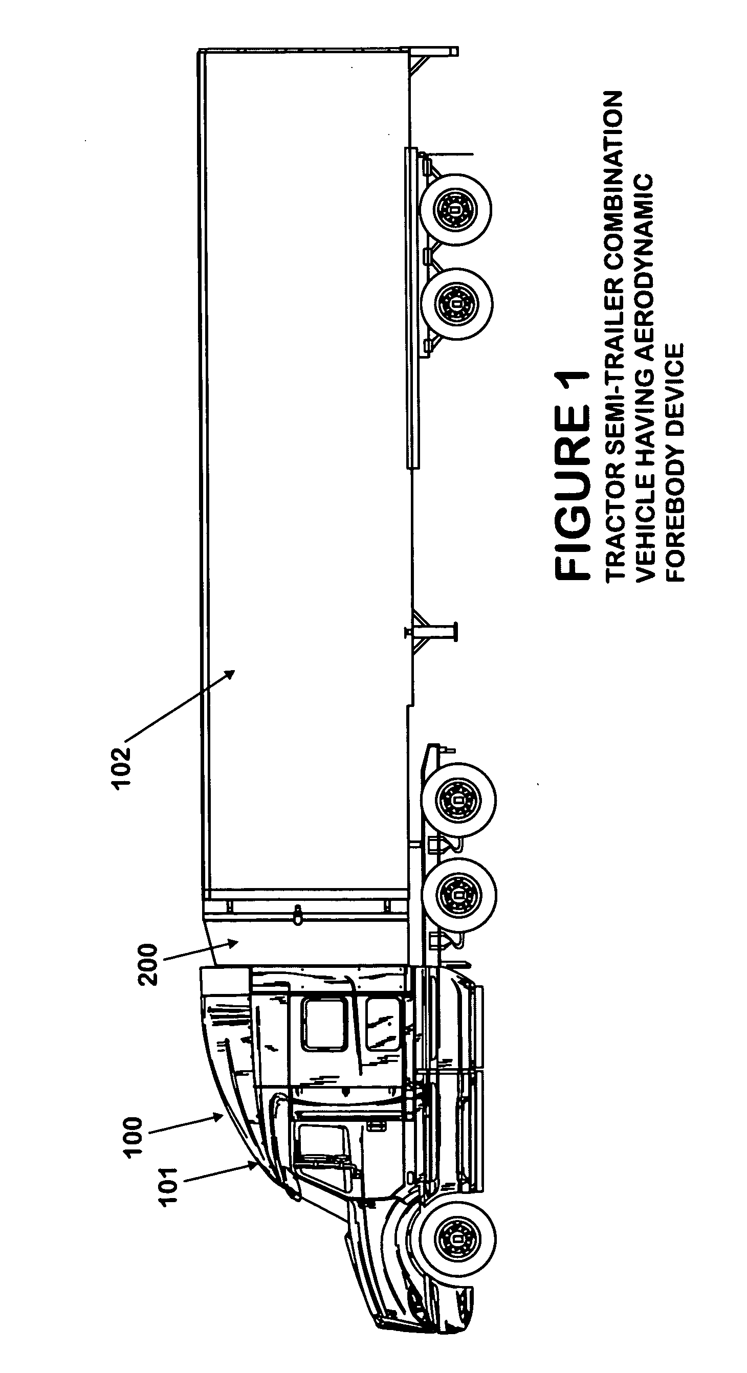 Aerodynamic forebody shape for van trailer