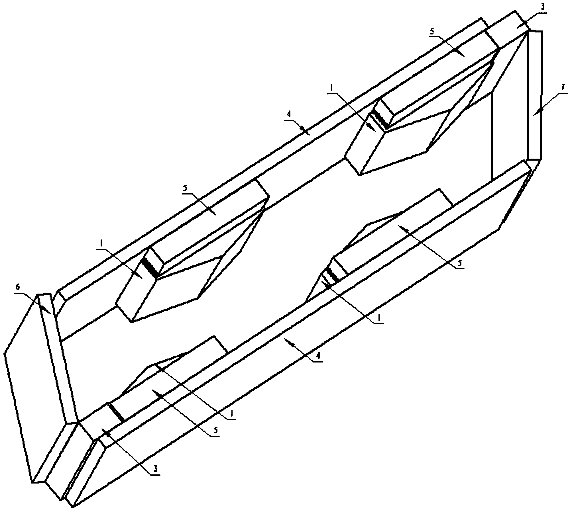 Reflection type sheet laser amplifier of ridge structure