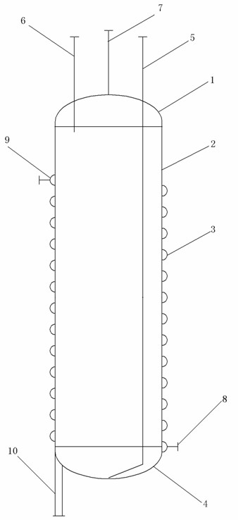 Cooling silane intermediate storage tank with outer coiled pipe