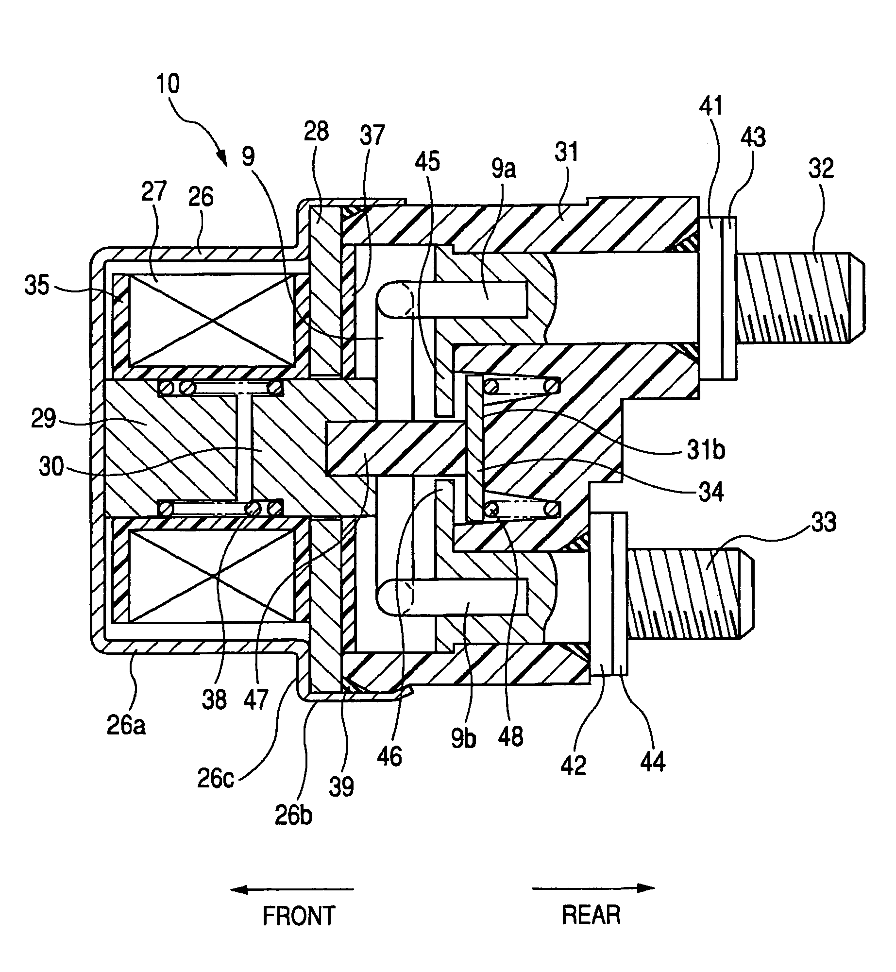 Starter solenoid switch with improved arrangement of resistor