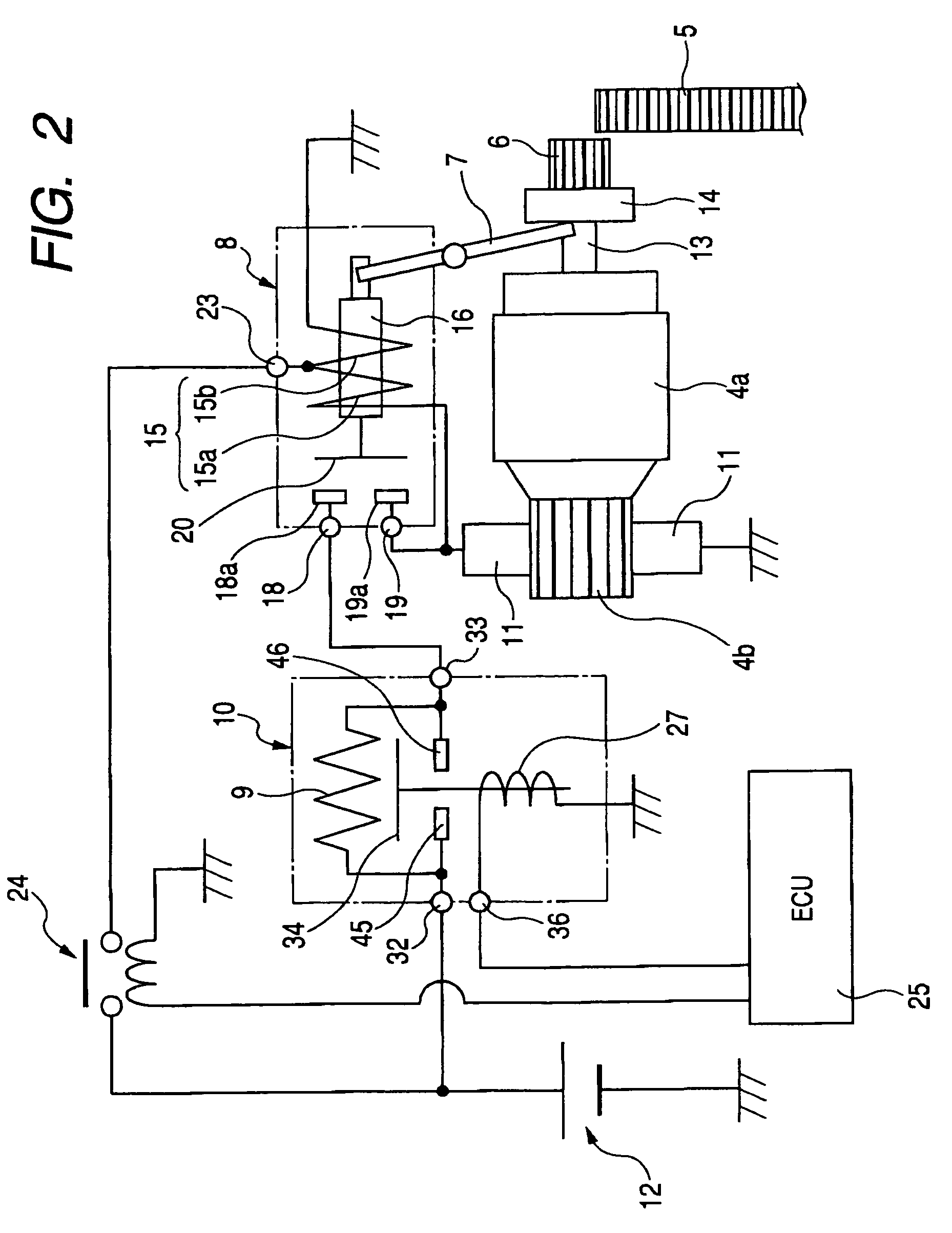 Starter solenoid switch with improved arrangement of resistor