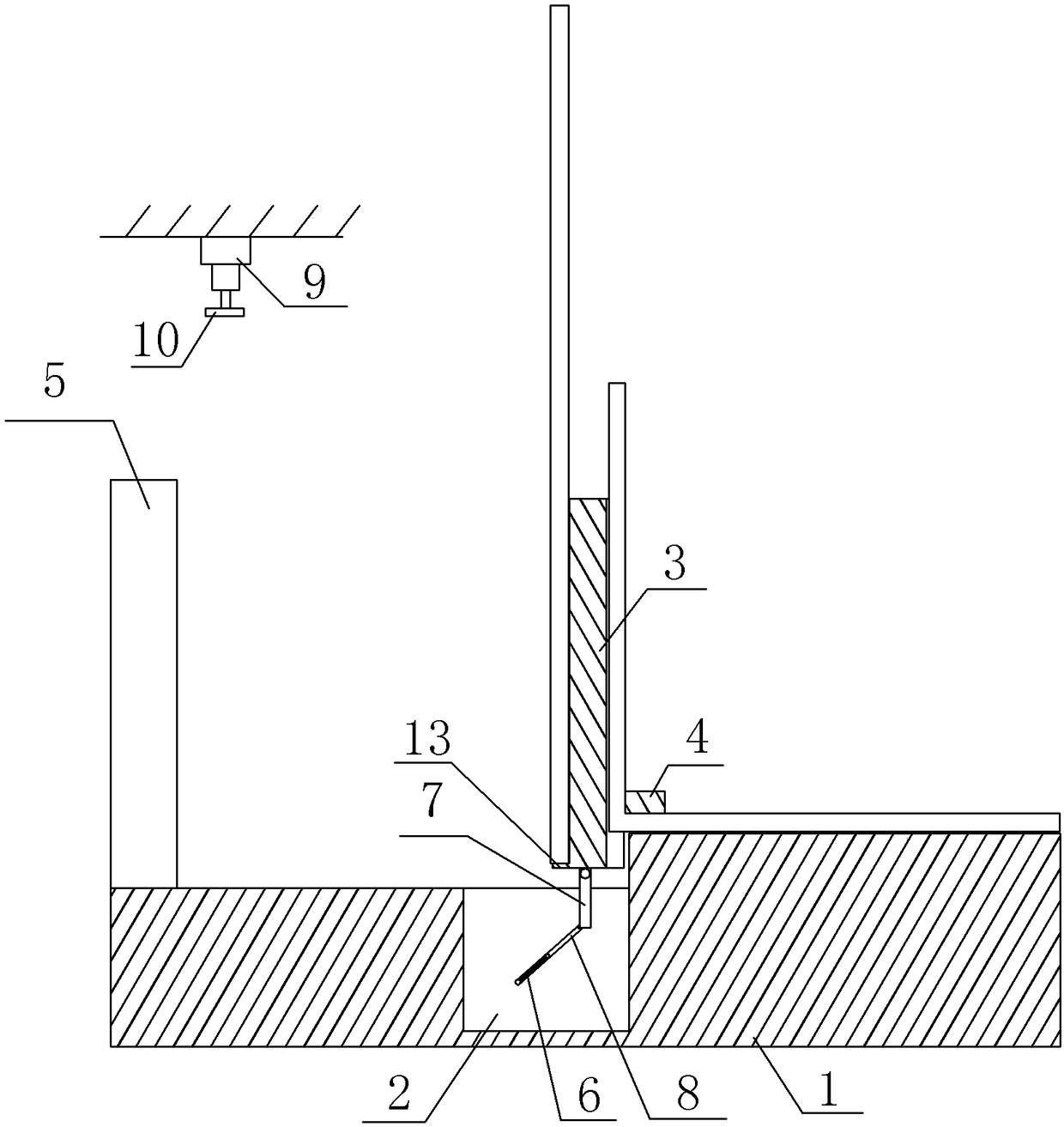 Hardware piece vertical bending process