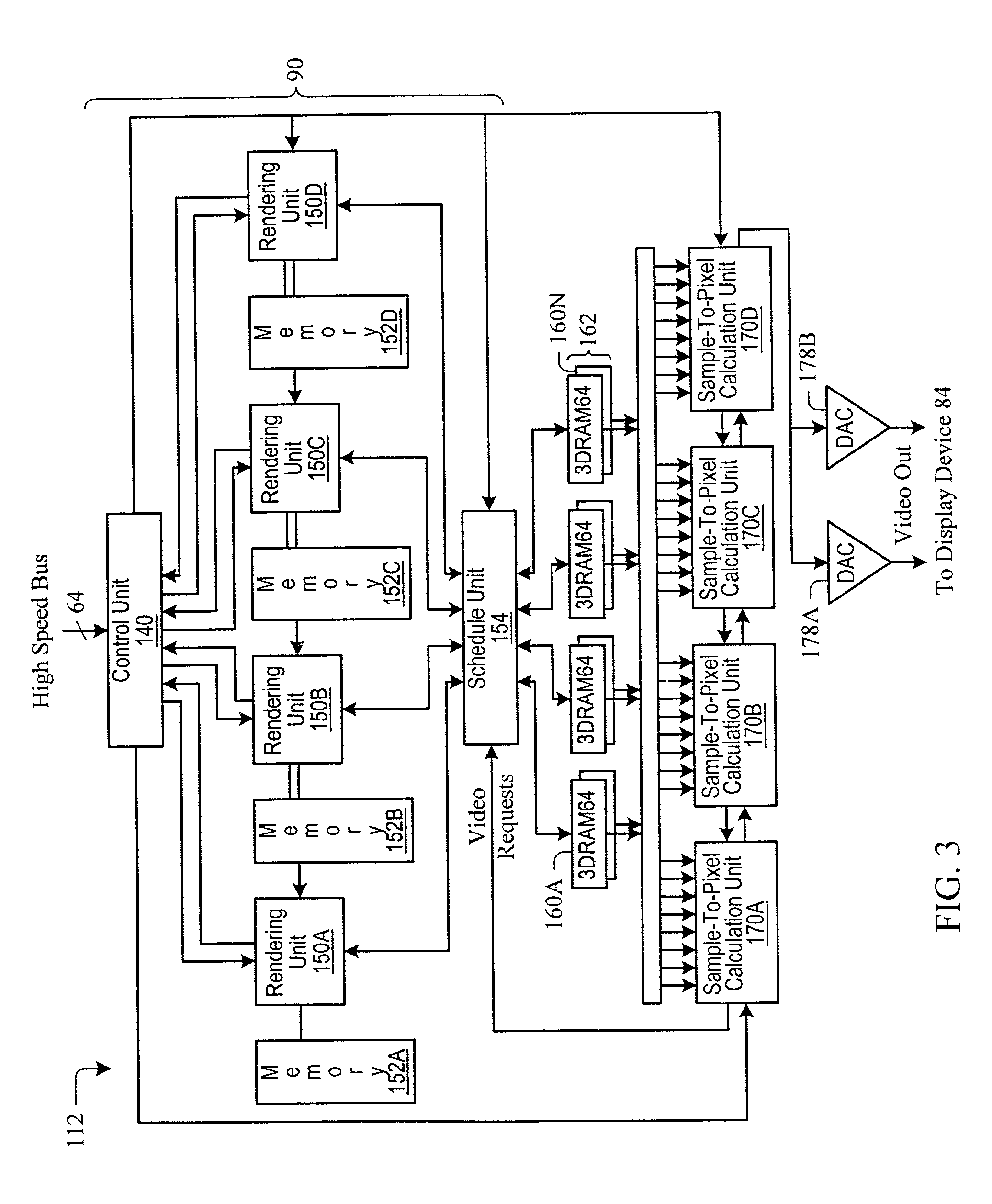 Graphics system having a super-sampled sample buffer which utilizes a window ID to specify pixel characteristics