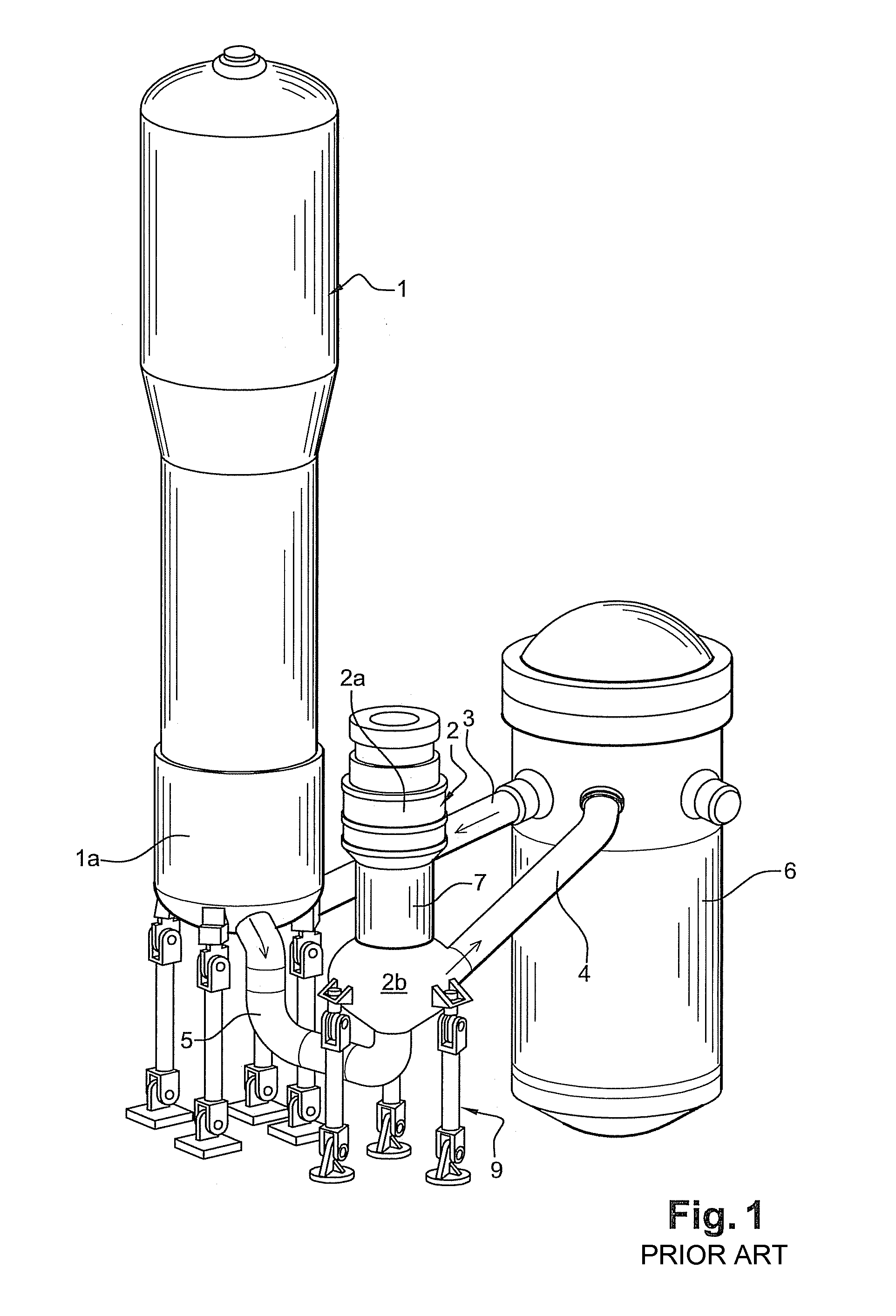 Motor stand of a primary motor-driven pump unit of a pressurized water nuclear reactor