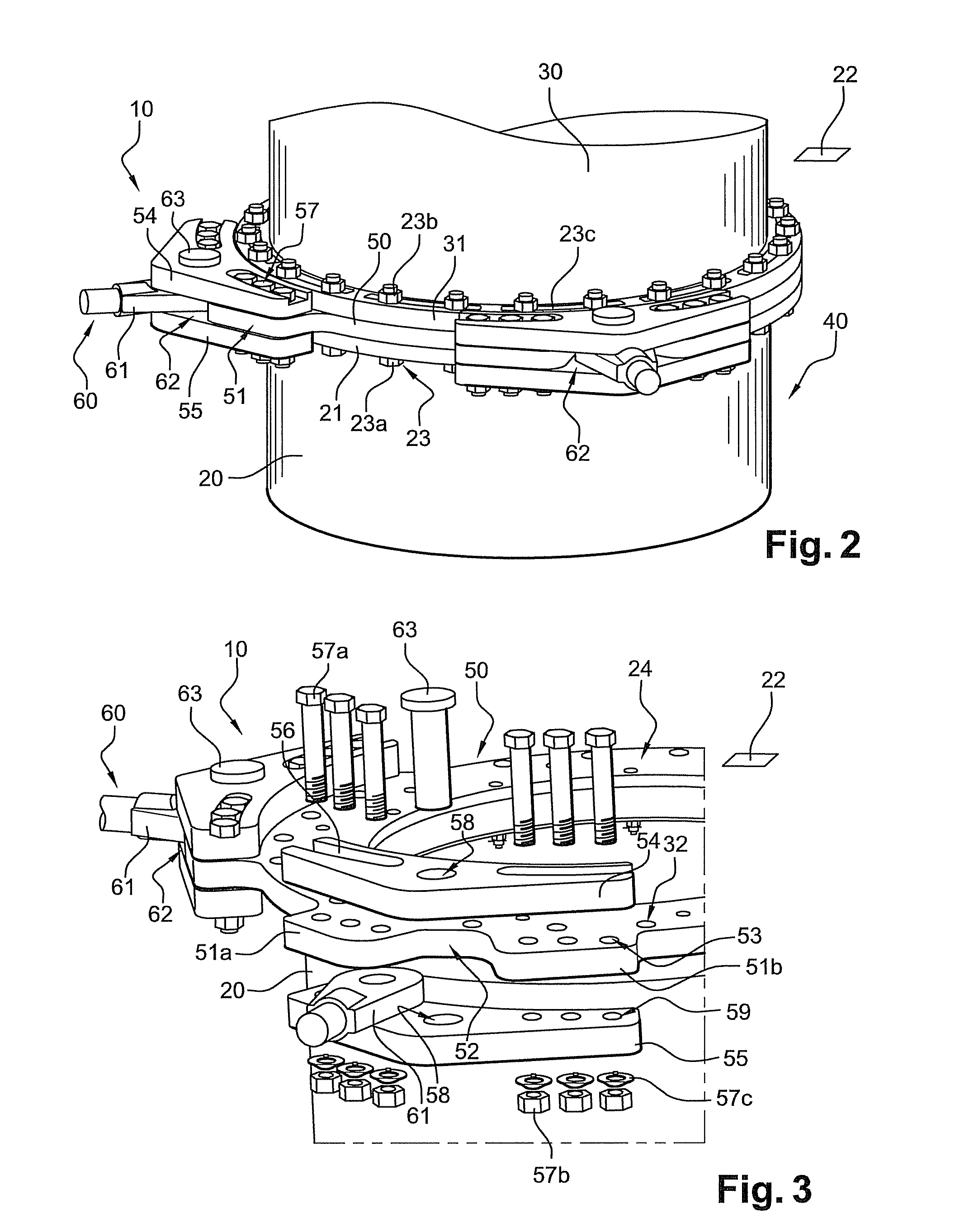 Motor stand of a primary motor-driven pump unit of a pressurized water nuclear reactor