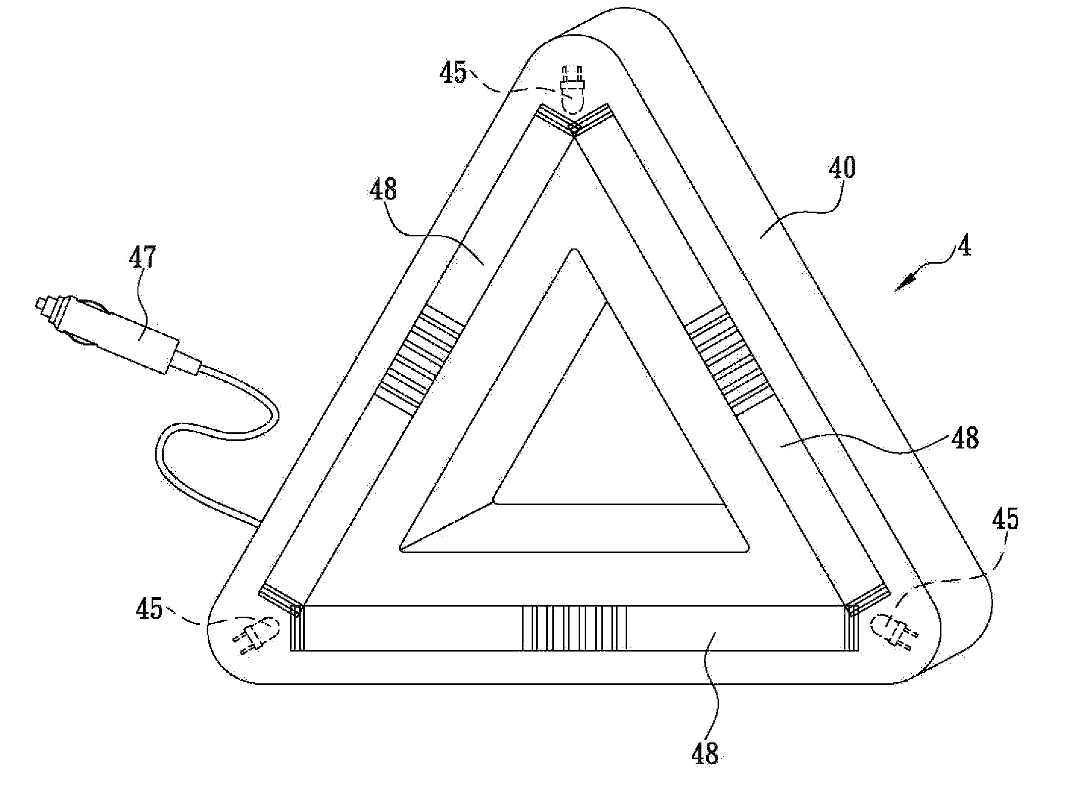 Rapidly rechargeable warning device