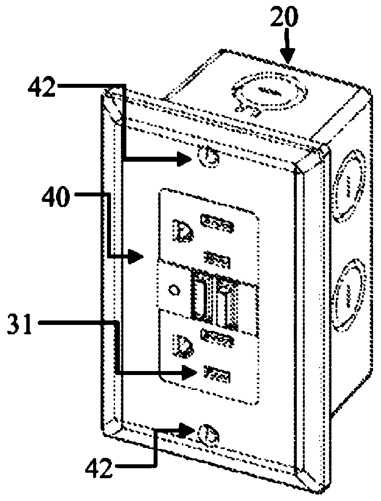 A retractable recessed electrical socket and data port assembly