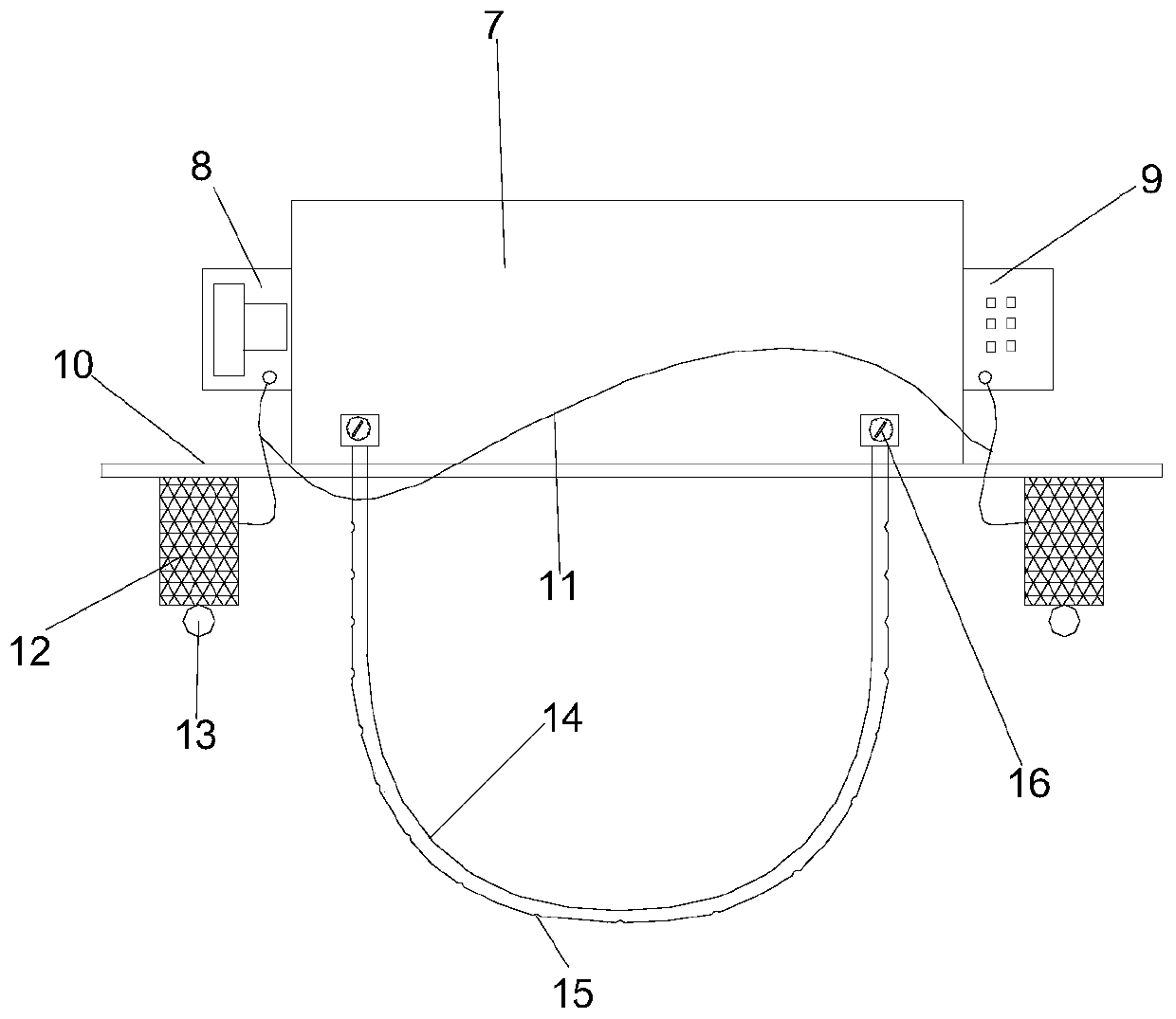 Cast-in-situ aqueduct curing device and construction method