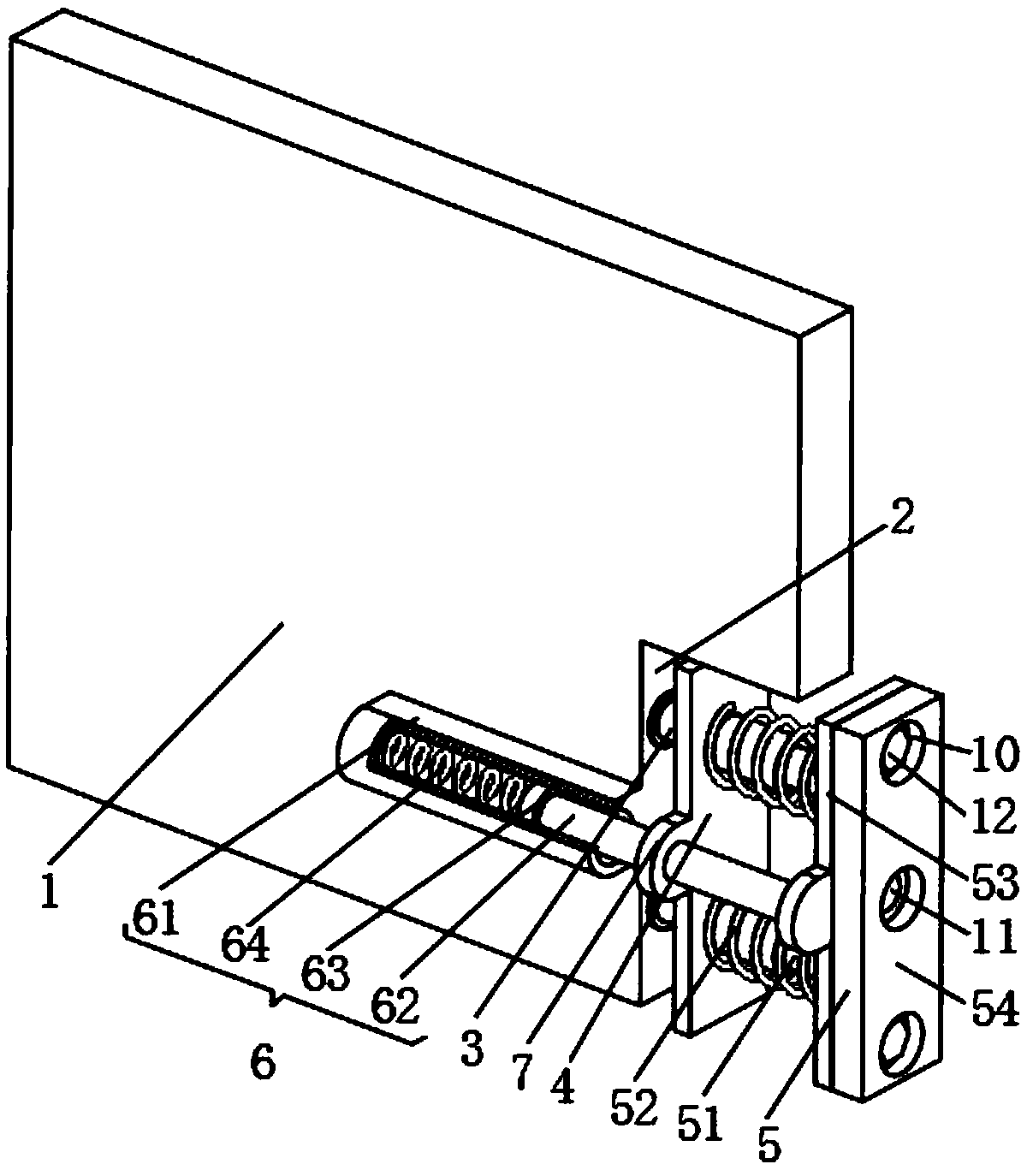 Damping device of automobile inward swing door