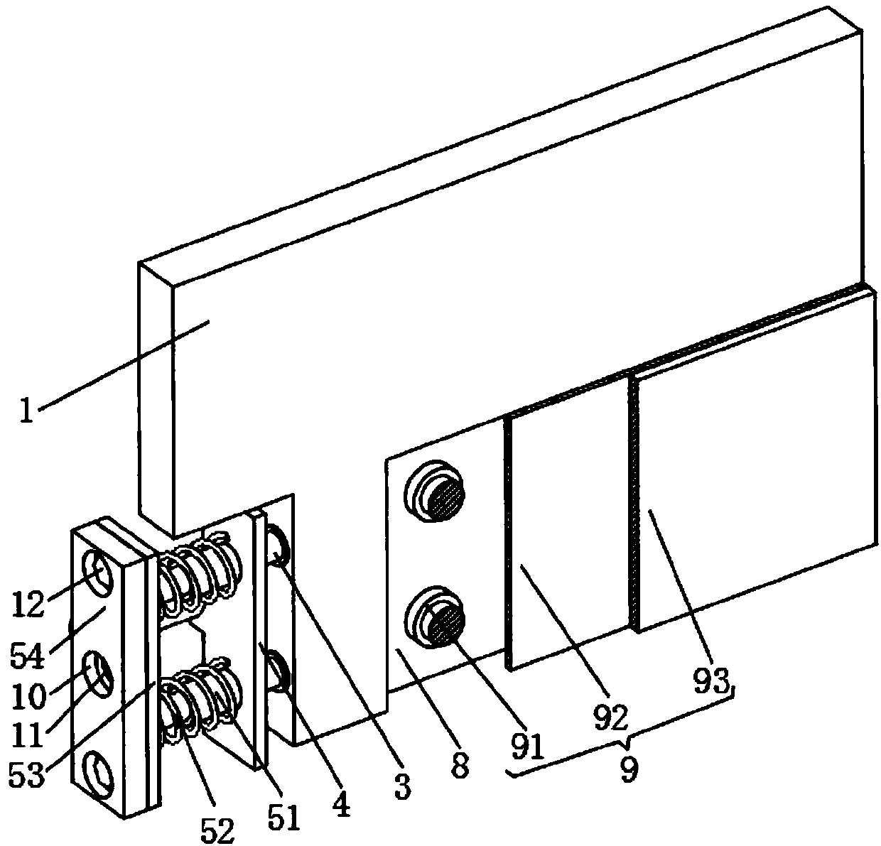 Damping device of automobile inward swing door