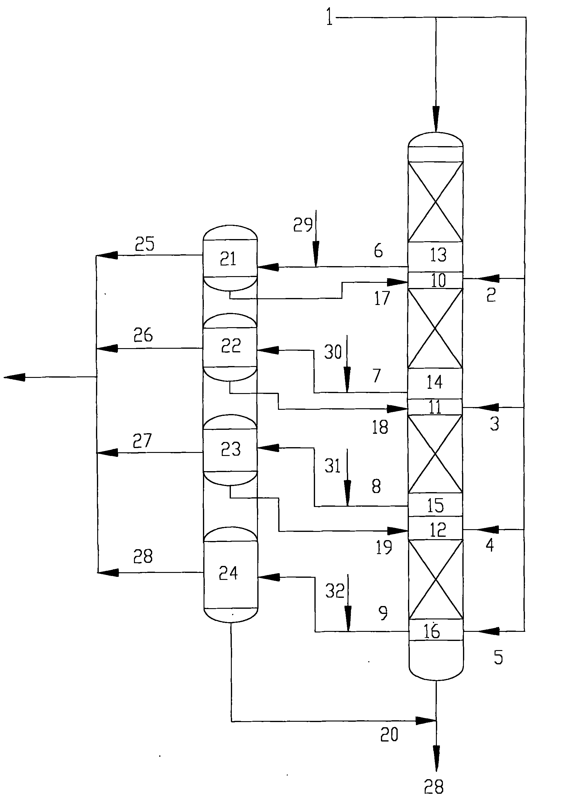 Hydrotreatment method of heavy hydrocarbon raw material