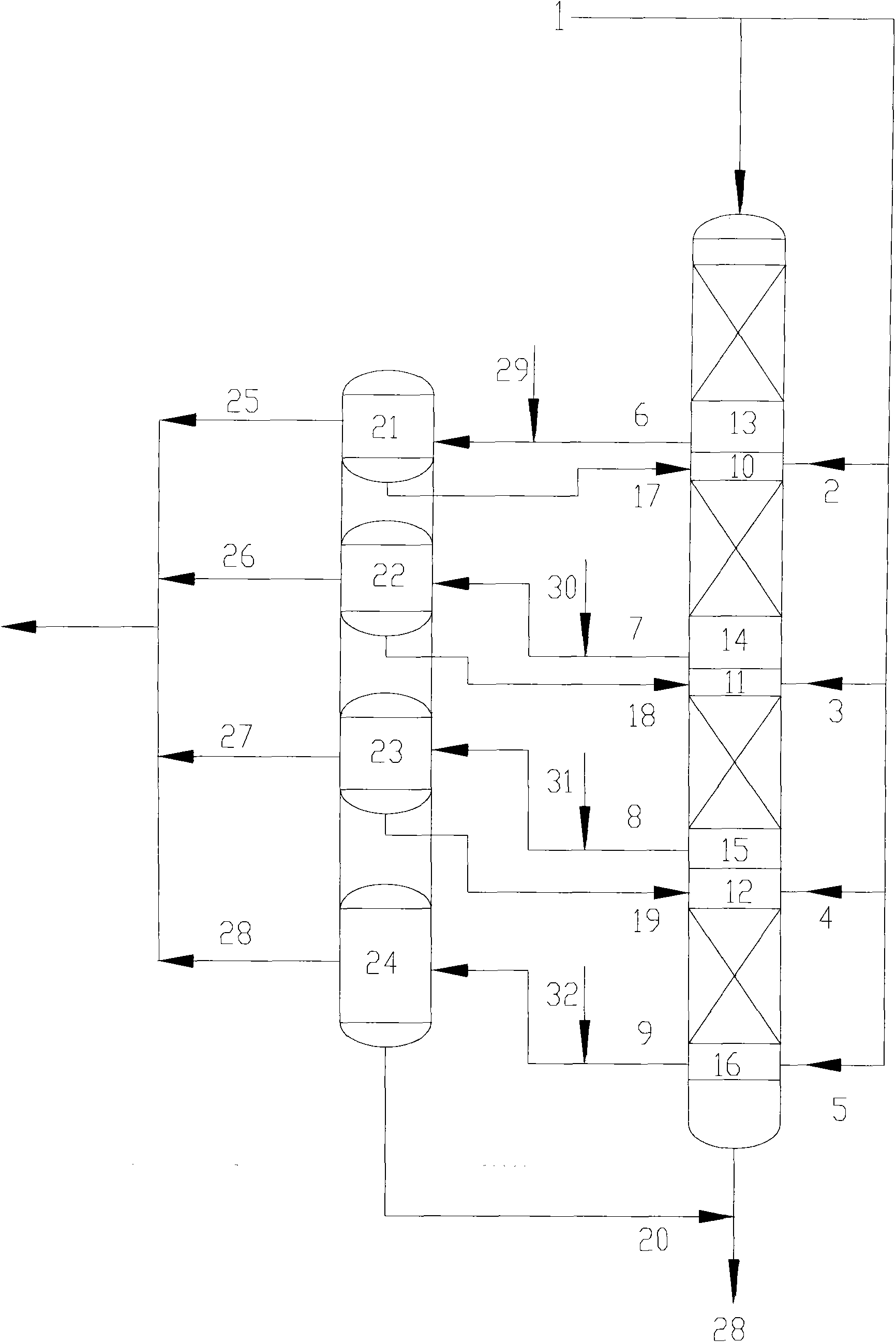 Hydrotreatment method of heavy hydrocarbon raw material