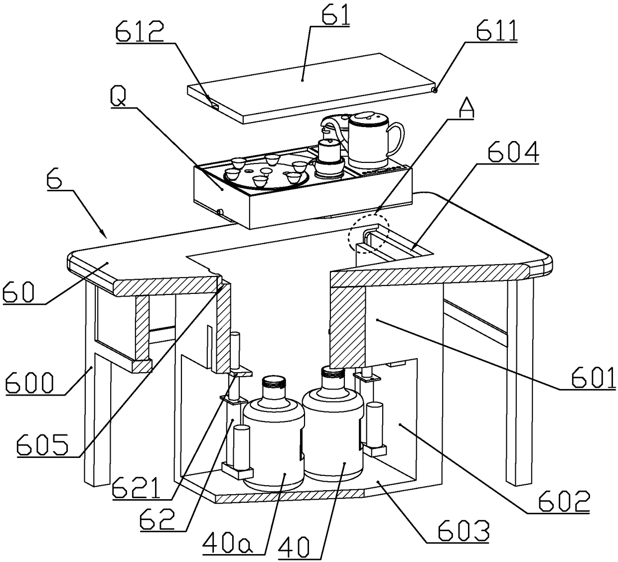 Intelligent tea table