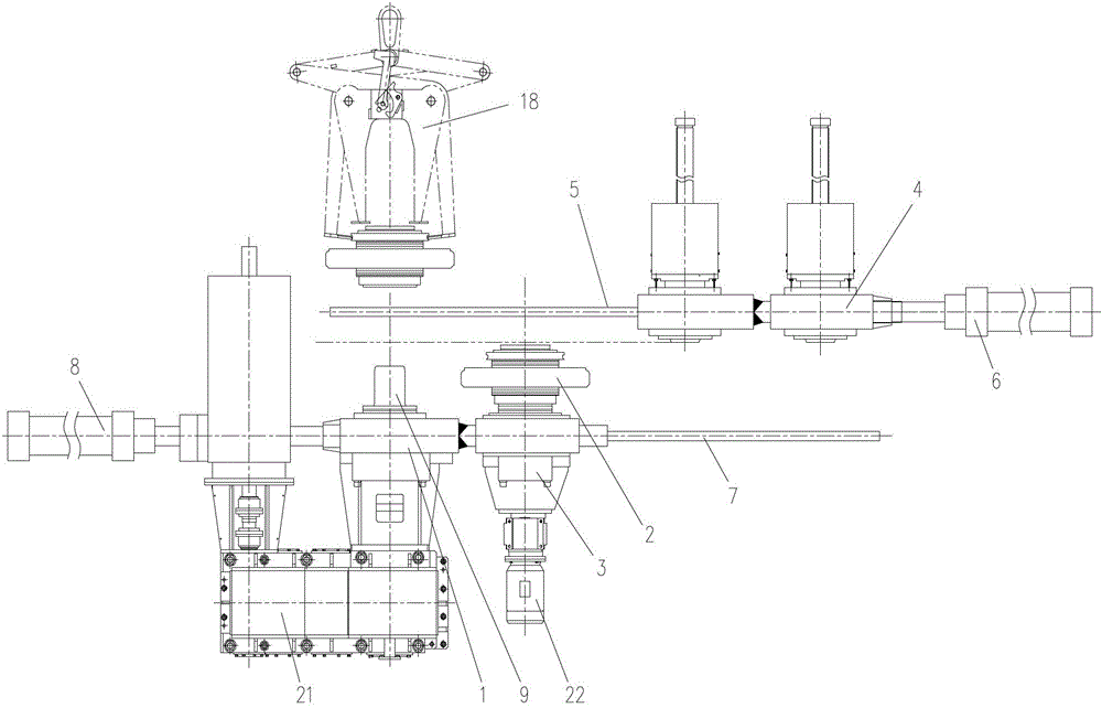 Double-bracing vertical type straightening machine