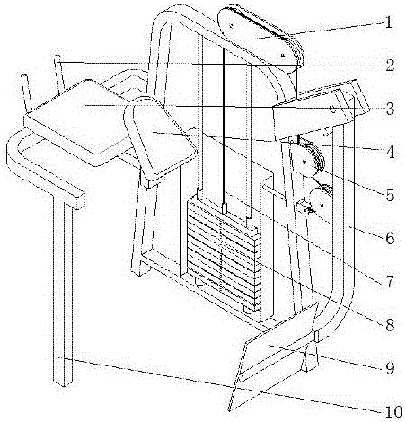 Leg pedal force trainer