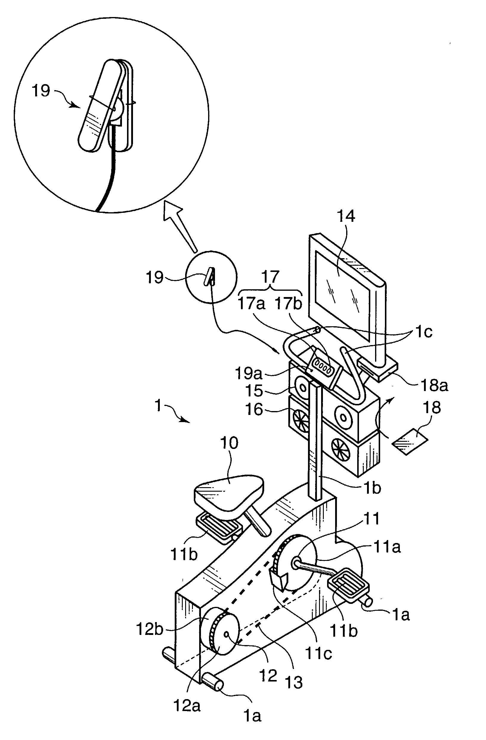 Exercise assisting method and apparatus implementing such method