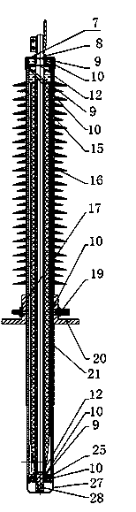 Integral type oil-paper high-voltage bushing