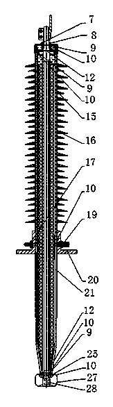 Integral type oil-paper high-voltage bushing