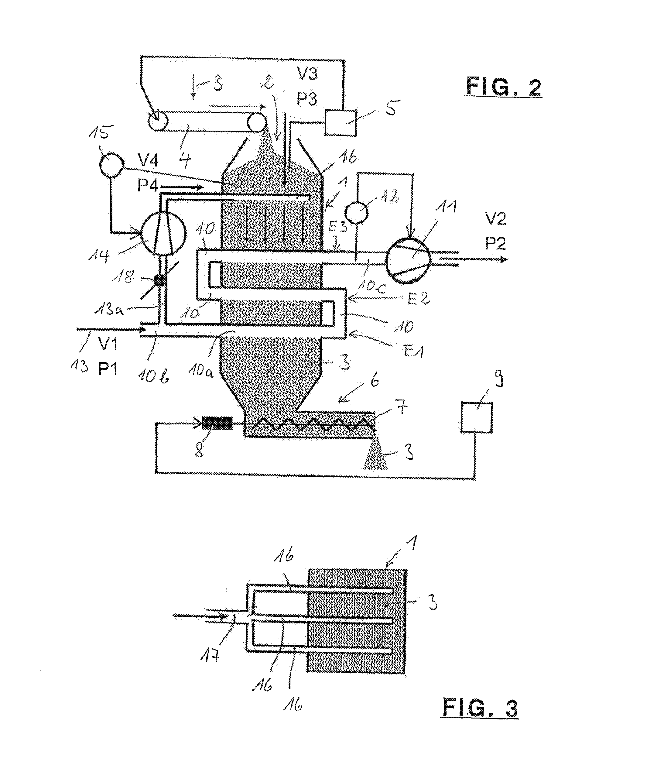 Device for preheating charging materials for glass melting facilities