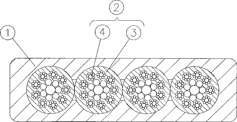 Stretching component of elevator and elevator device